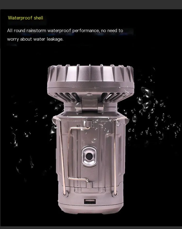 Ventilateur Lanterne de Camping Solaire