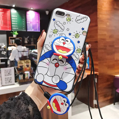 Coque de téléphone Snoopy mignonne avec support et protecteur