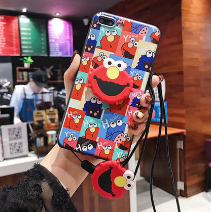 Coque de téléphone Snoopy mignonne avec support et protecteur