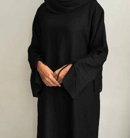 2025 Elegant Ramadan Solid Color Abaya