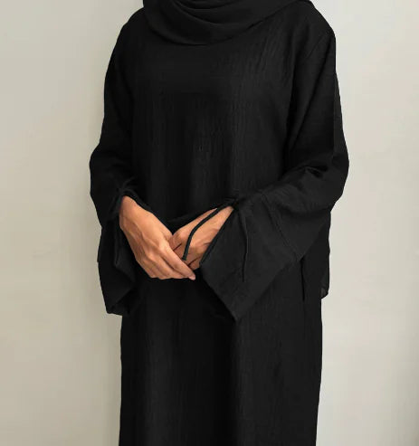 2025 Elegant Ramadan Solid Color Abaya