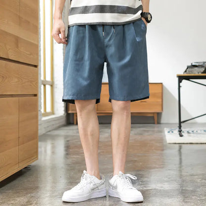 Pantalon Cinq Points Style Coréen Lâche et Tendance