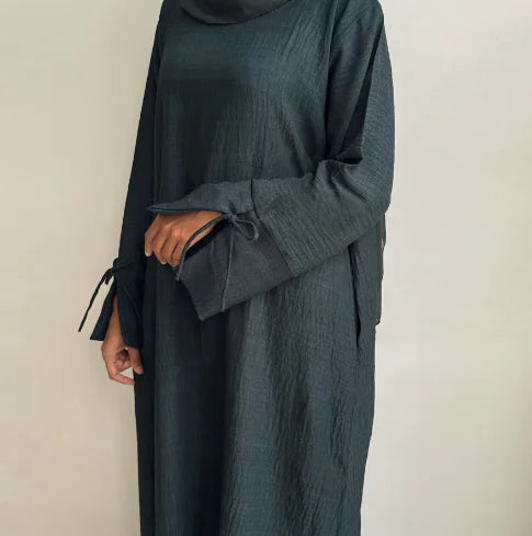 2025 Elegant Ramadan Solid Color Abaya