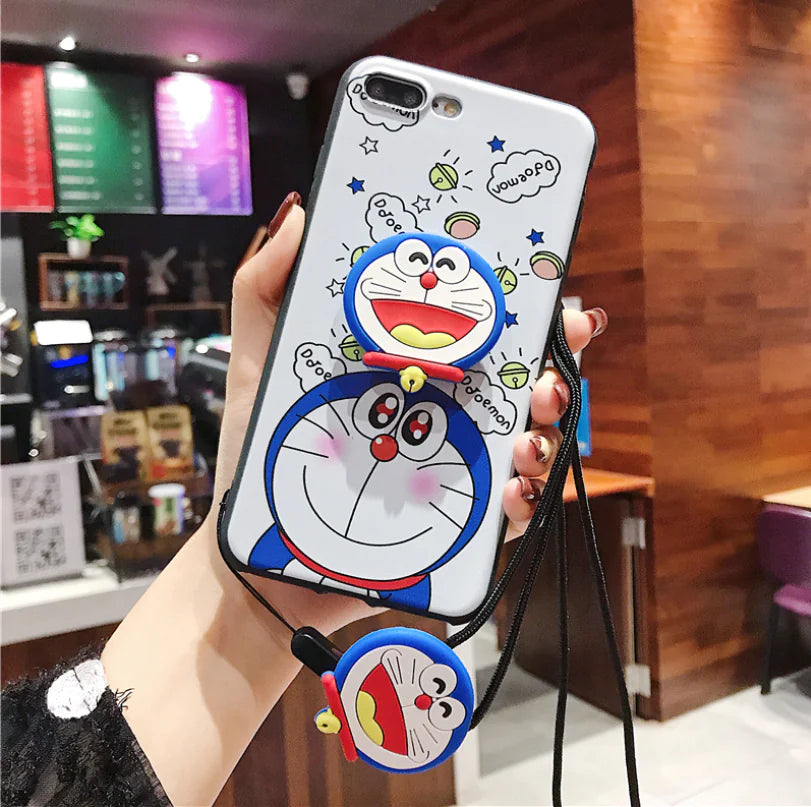 Coque de téléphone Snoopy mignonne avec support et protecteur